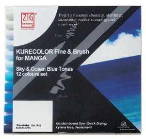 KURETAKE FINE&BRUSH SKY & OCEAN BLUE TONES 12SZT. CNKC-2200/12VSO